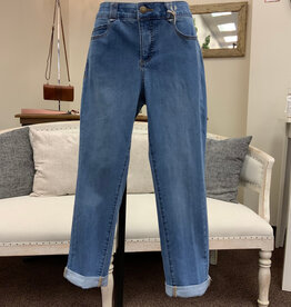 Ruby Rd Ruby Girlfriend Light Indigo Straight Leg Petite Jean