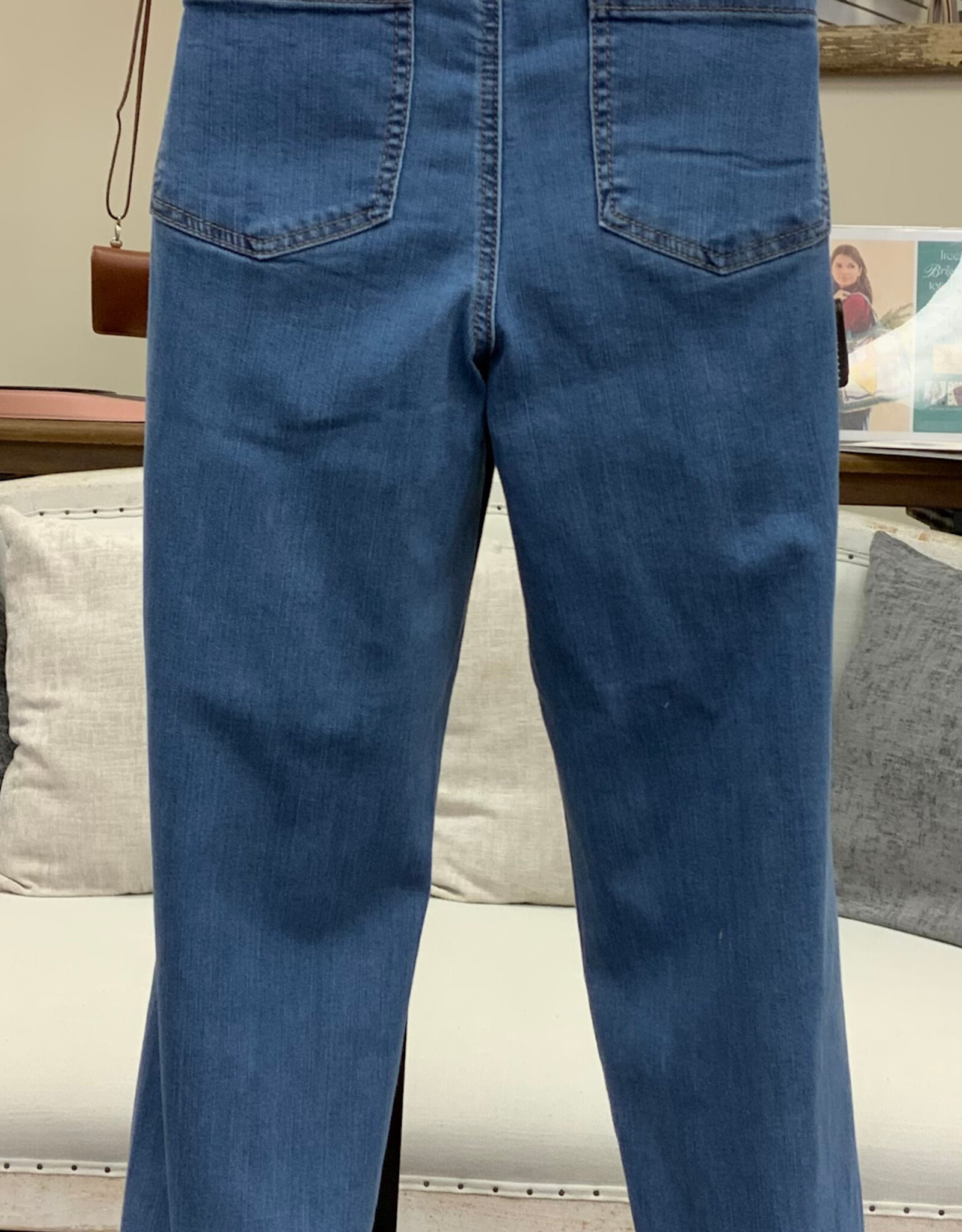 Ruby Rd Ruby Road Girlfriend Light Indigo Straight Leg Petite Jean