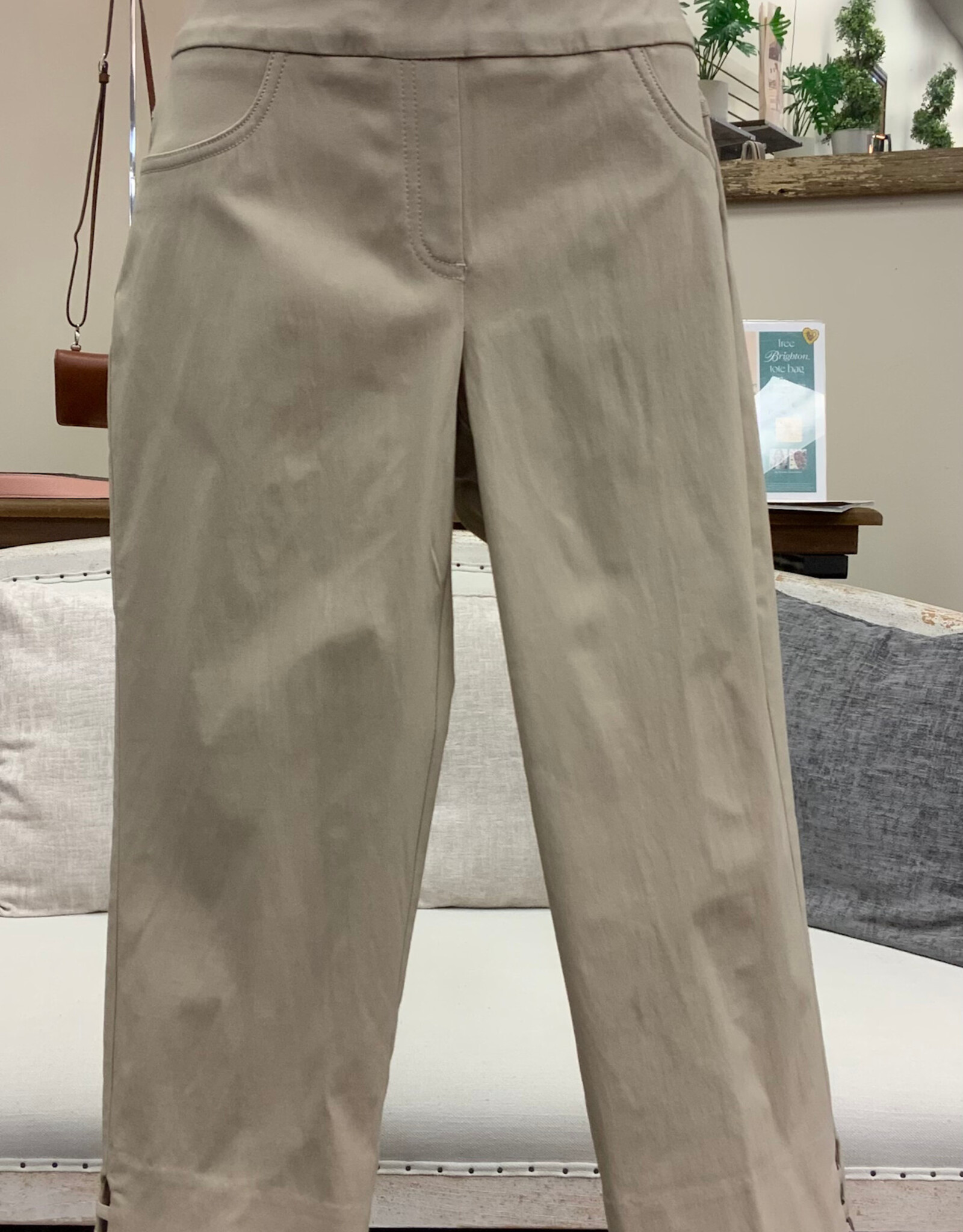 Ruby Rd Ruby Road Chino Pull On Solar Tech Ladder Hem Capri