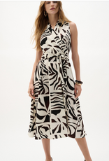 Joseph Ribkoff Joseph Ribkoff Gauze Tropical Print Fit And Flare Wrap Dress