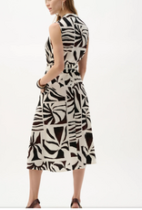 Joseph Ribkoff Joseph Ribkoff Gauze Tropical Print Fit And Flare Wrap Dress