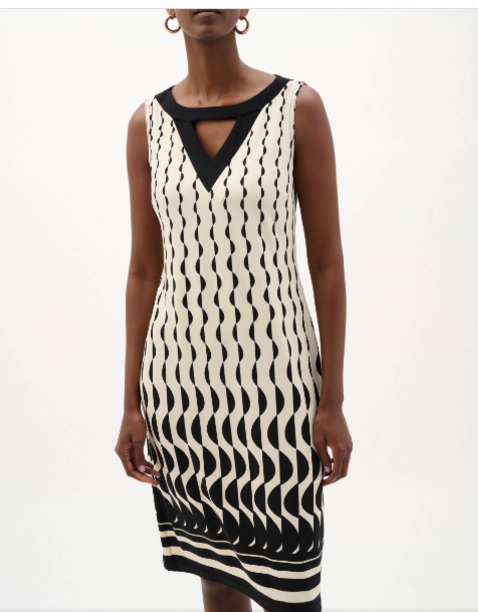 Joseph Ribkoff Joesph Ribkoff  Silky Knit Geometric Print Sheath Dress