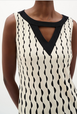 Joseph Ribkoff Joesph Ribkoff  Silky Knit Geometric Print Sheath Dress