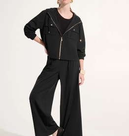 Joseph Ribkoff Joseph Ribkoff Stretch Woven Hooded Boxy Utility Jacket