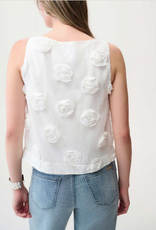 Joseph Ribkoff Joseph Ribkoff Novelty Sleeveless Top With 3D Floral Embroidery