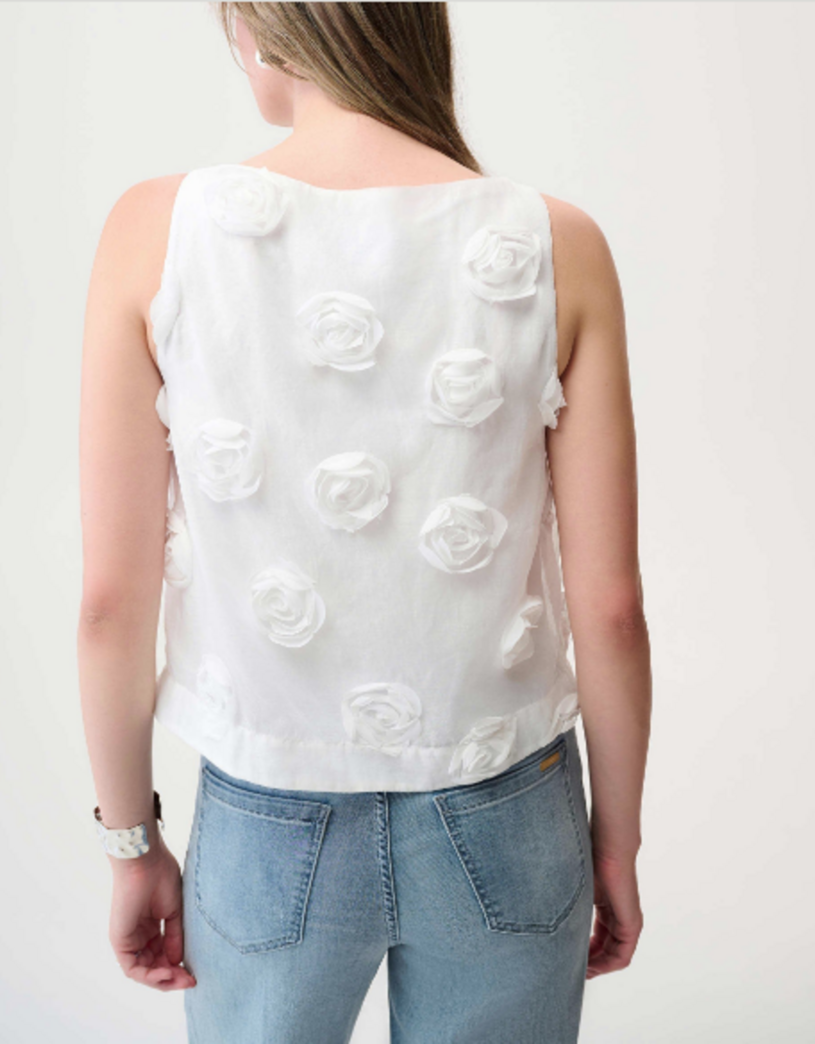 Joseph Ribkoff Joseph Ribkoff Novelty Sleeveless Top With 3D Floral Embroidery