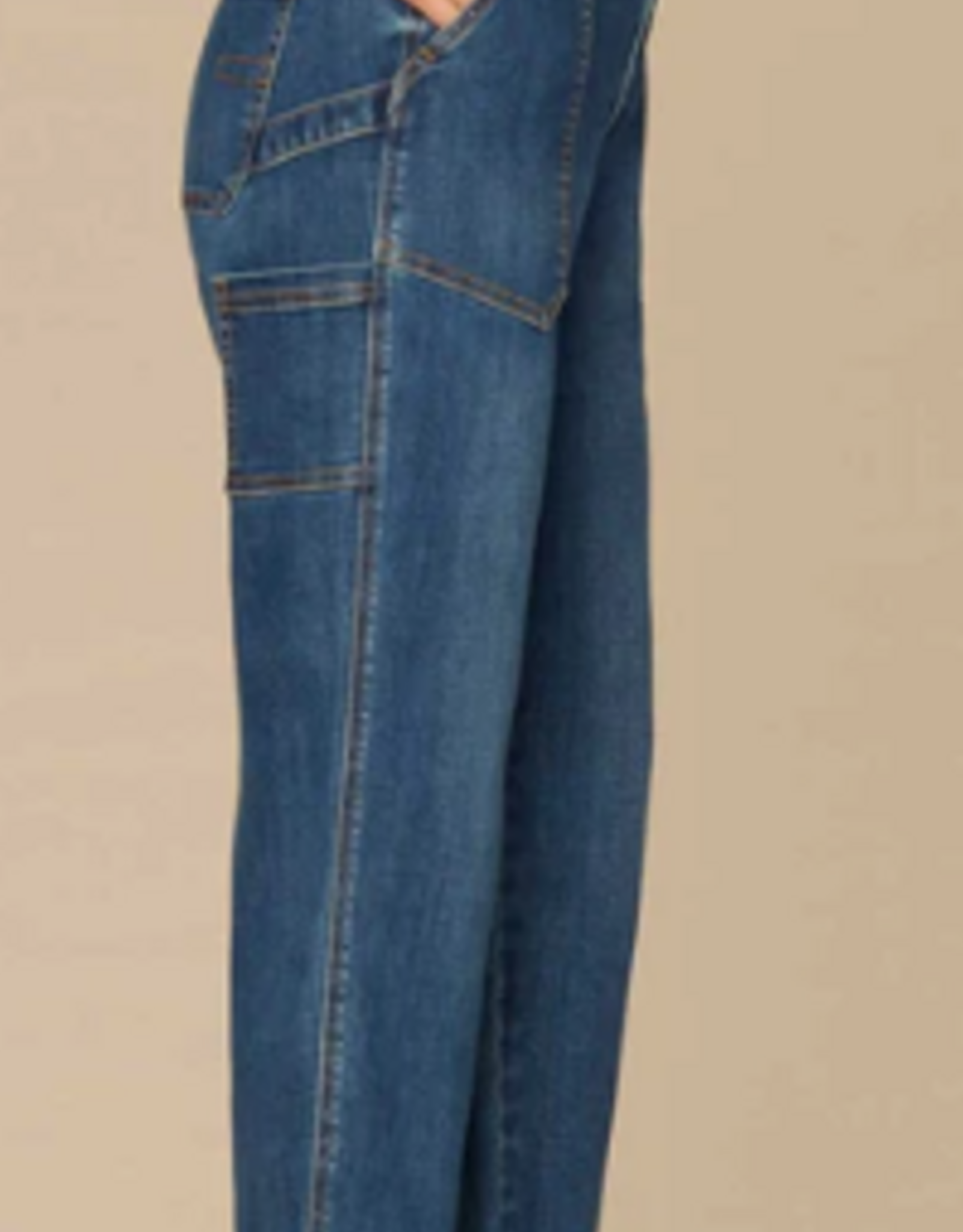 Democracy Democracy High Rise Patch Pocket Roll Cuff Utility Jeans