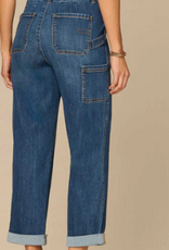 Democracy Democracy High Rise Patch Pocket Roll Cuff Utility Jeans