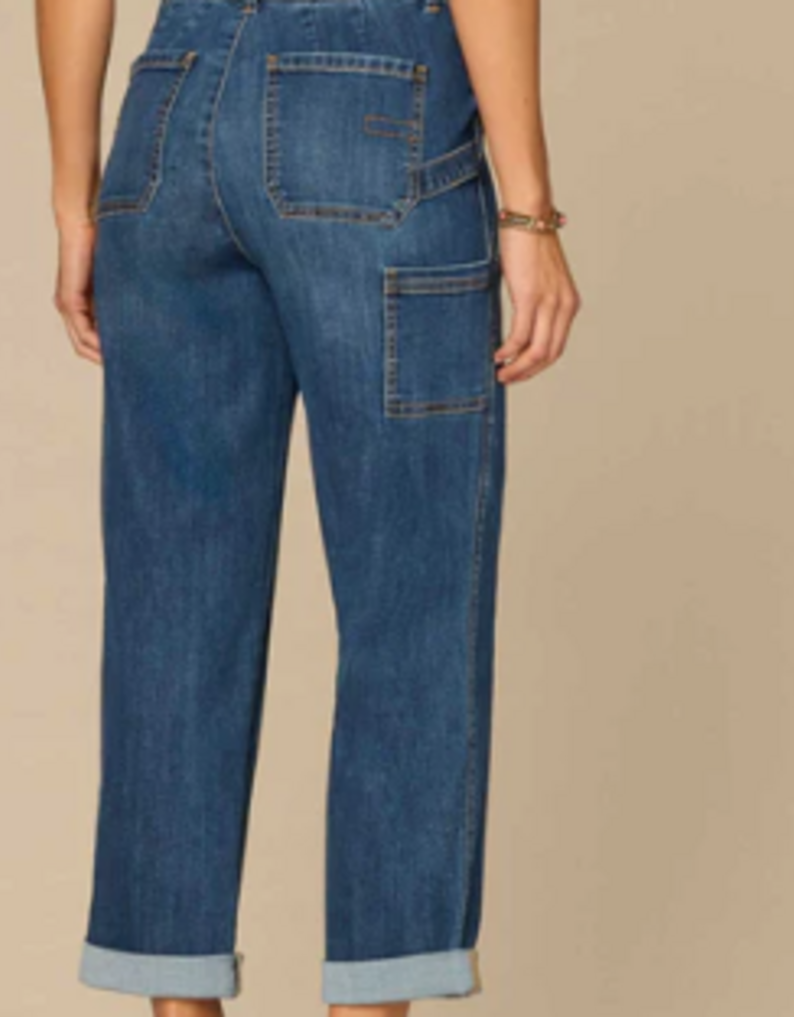 Democracy Democracy High Rise Patch Pocket Roll Cuff Utility Jeans