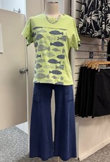 Cotton Lani Cotton Lani  ST410 Indigo Pull On Knit Pant