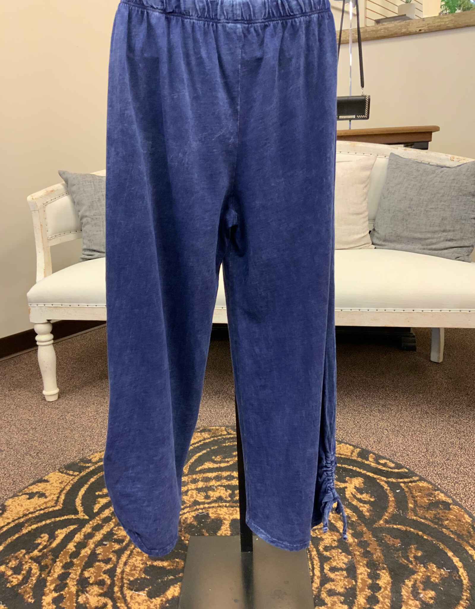 Cotton Lani Cotton Lani JS818 Indigo 100% Cotton Pull-On Pant w/Pockets