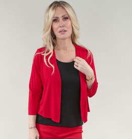 Michael Tyler Michael Tyler Red Bolero Open Front 3/4 Sleeve