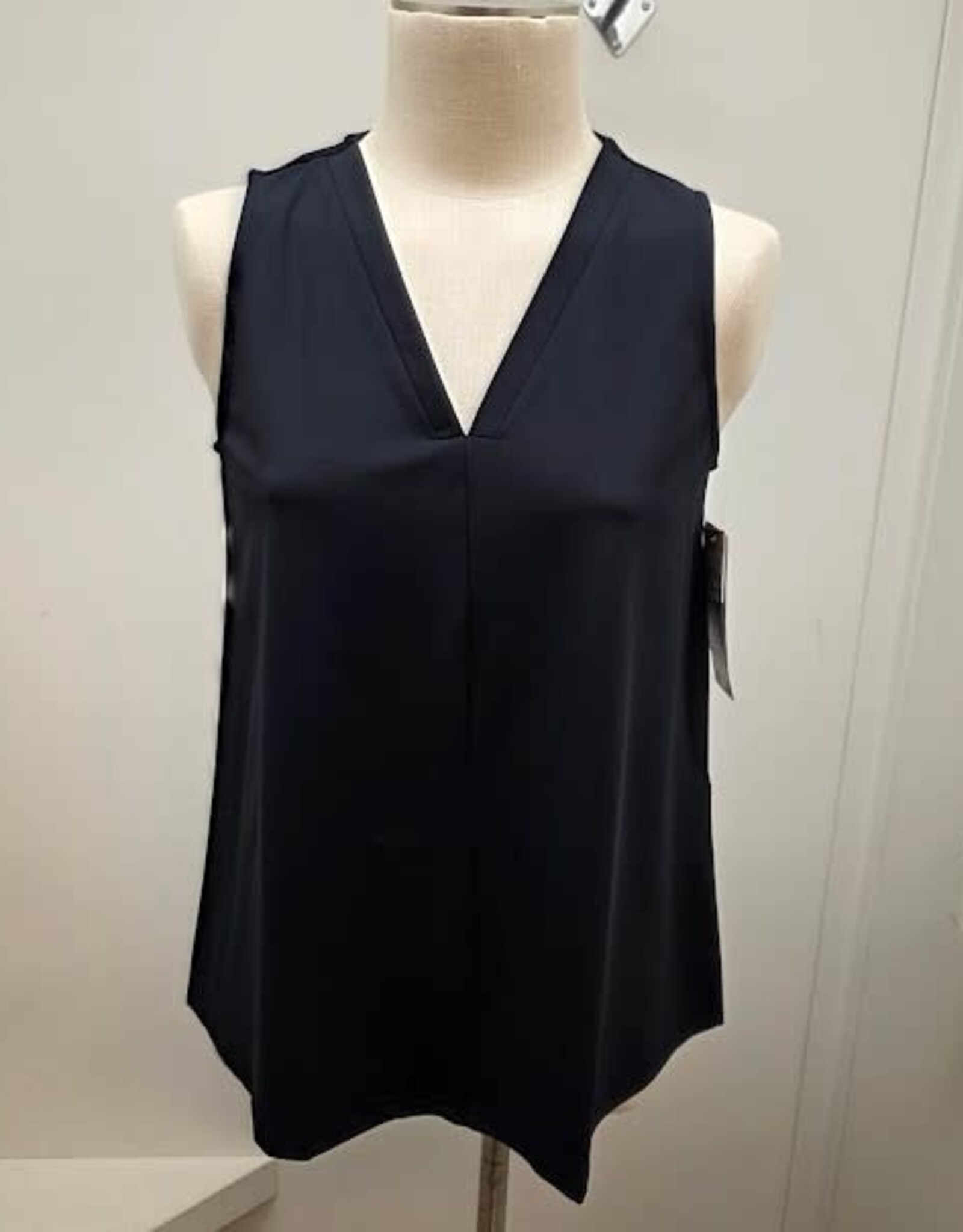 Lulu B Lulu B SPX5080S Black V-Neck Tank w/Center Seam Top