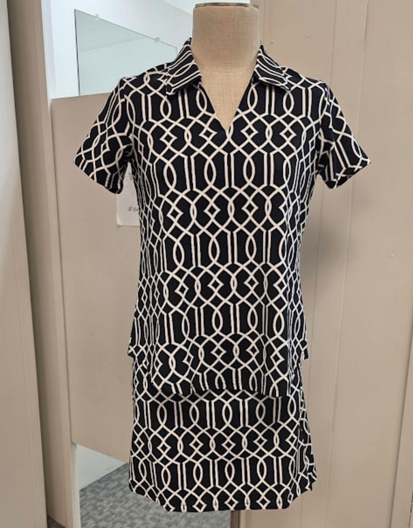 Lulu B Lulu B Black  GTSB Print Pull On Skort UPF 50+