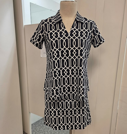 Lulu B Lulu B Black  GTSB Print Pull On Skort UPF 50+