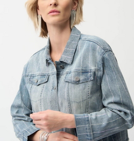 Joseph Ribkoff Joseph Ribkoff  Casual Button Denim Jacket w/Embellishment