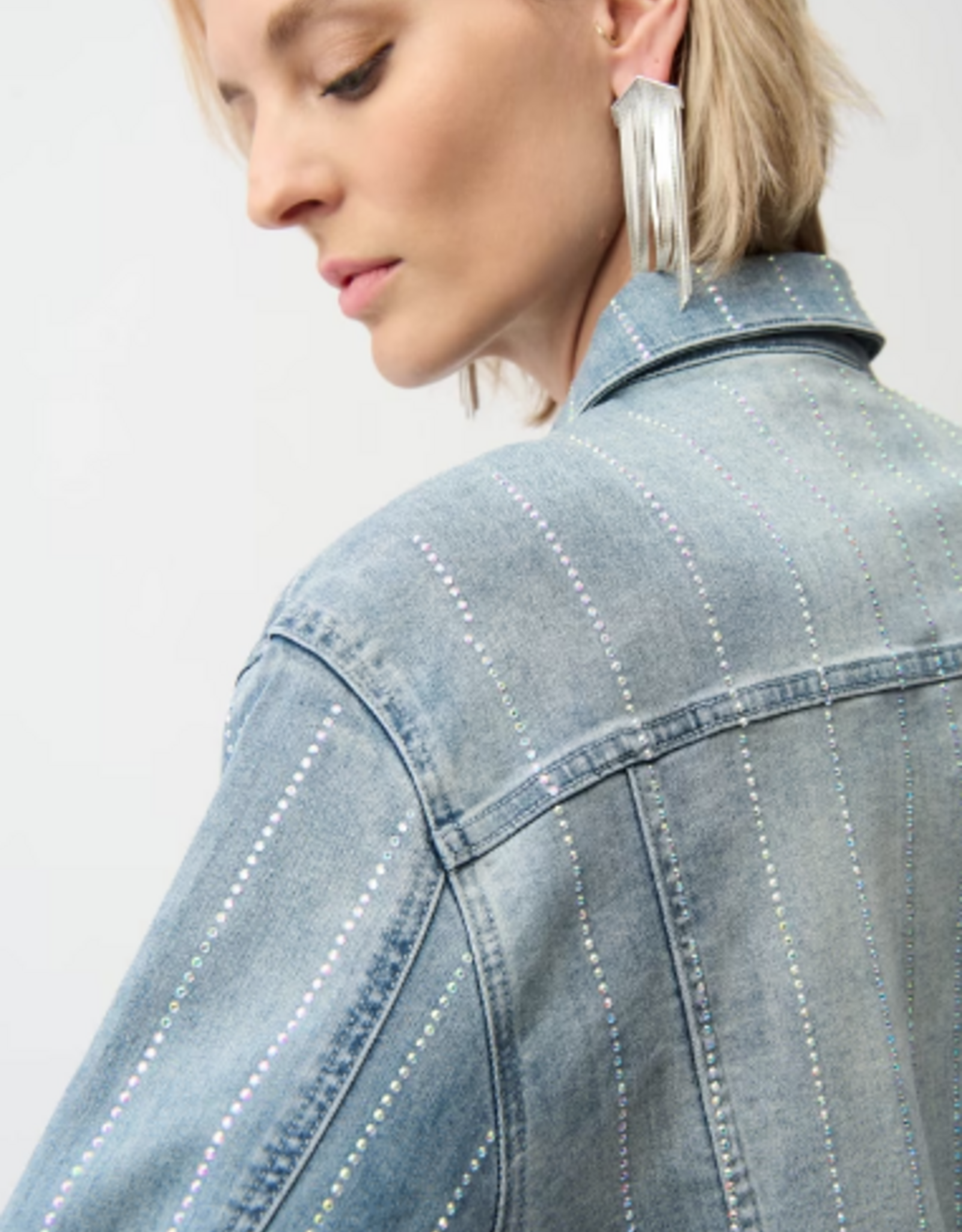 Joseph Ribkoff Joseph Ribkoff Casual Button Denim Jacket w/Embellishment