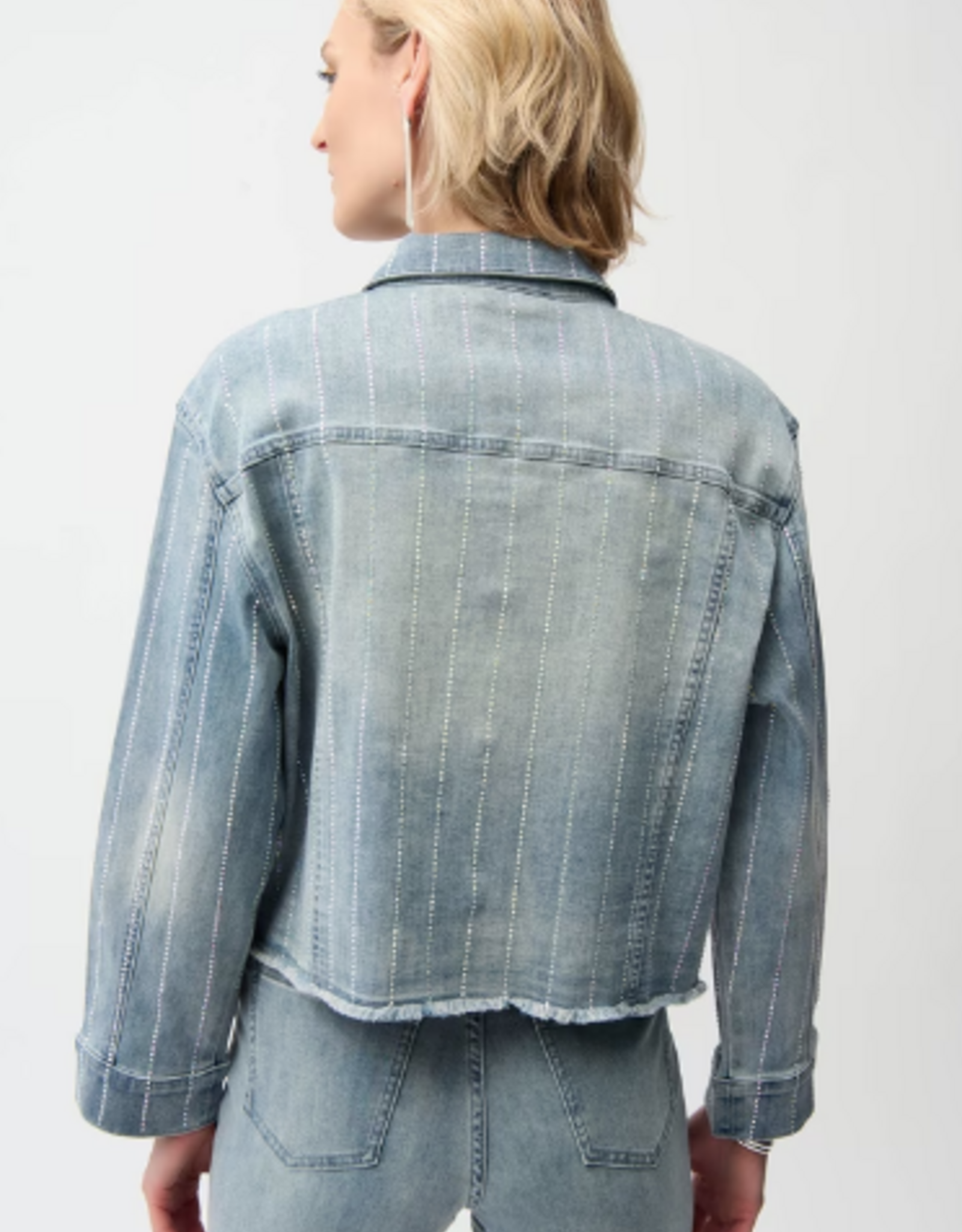 Joseph Ribkoff Joseph Ribkoff Casual Button Denim Jacket w/Embellishment