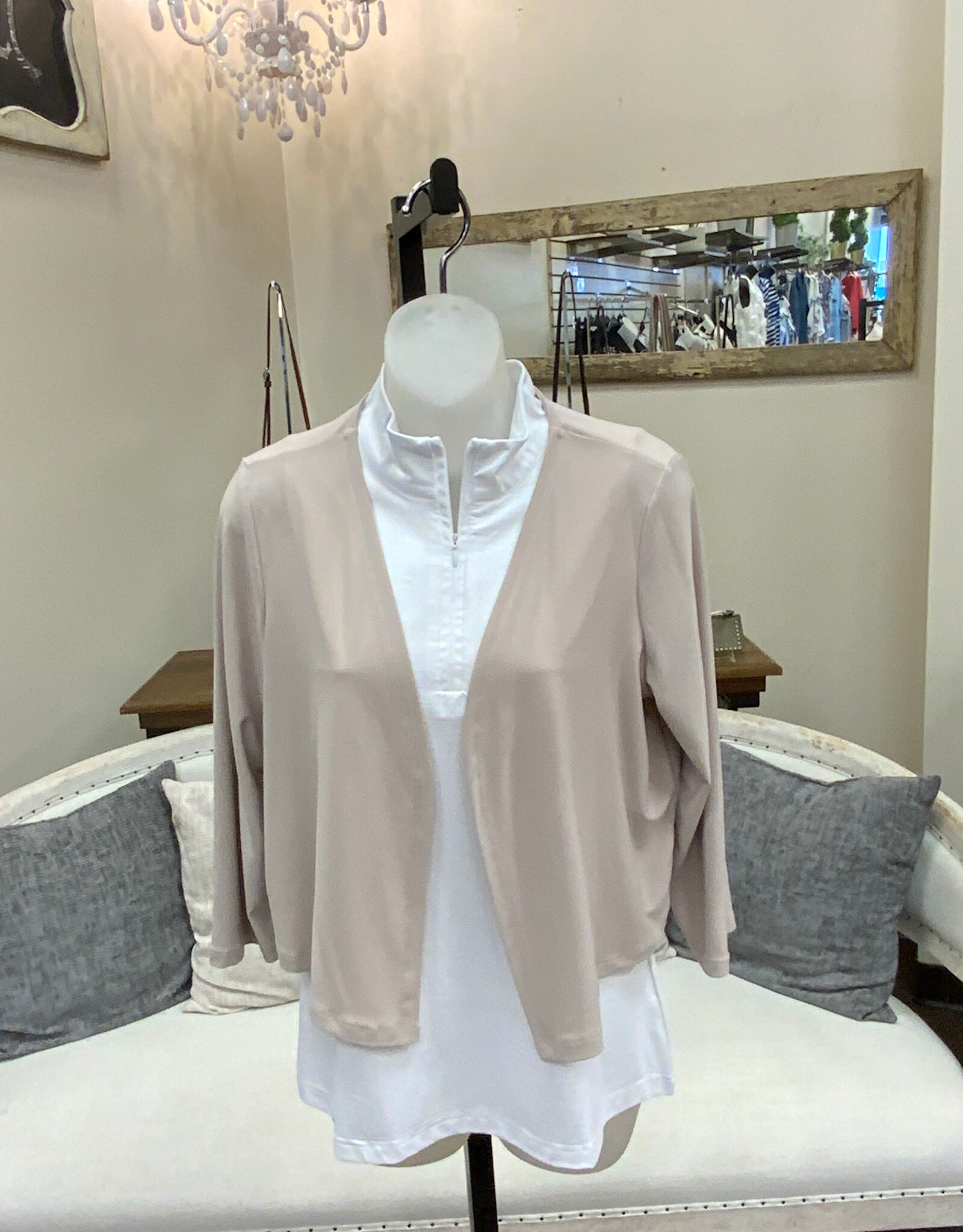 Michael Tyler Michael Tyler Sand Bolero Open Front 3/4 Sleeve