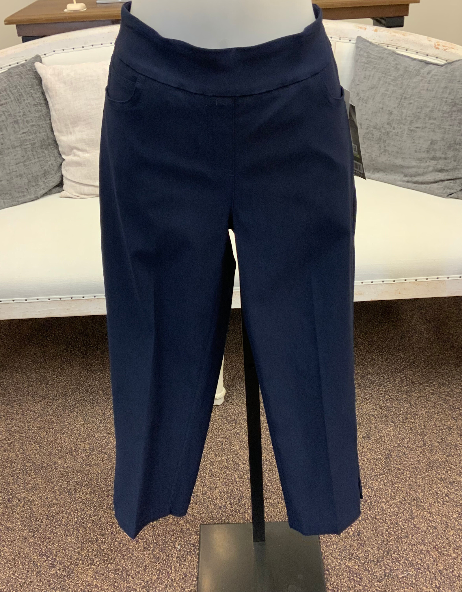 Ruby Rd Ruby Road Navy Pull On Solar Tech Ladder Hem Capri