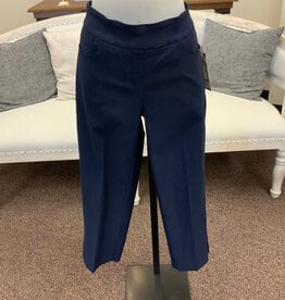 Ruby Rd Ruby Road Navy Pull On Solar Tech Ladder Hem Capri