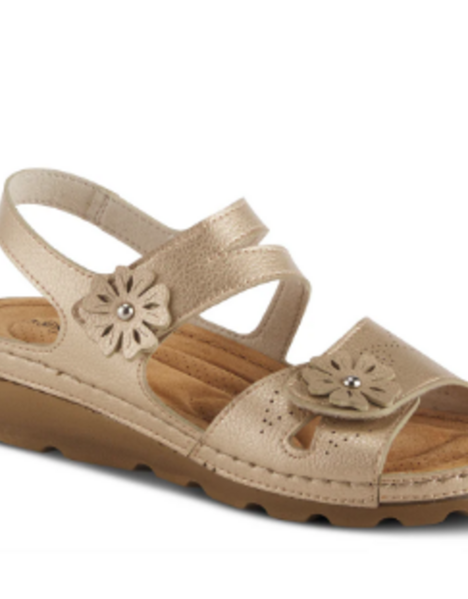 - FLEXUS PONCIA GOLD SANDAL