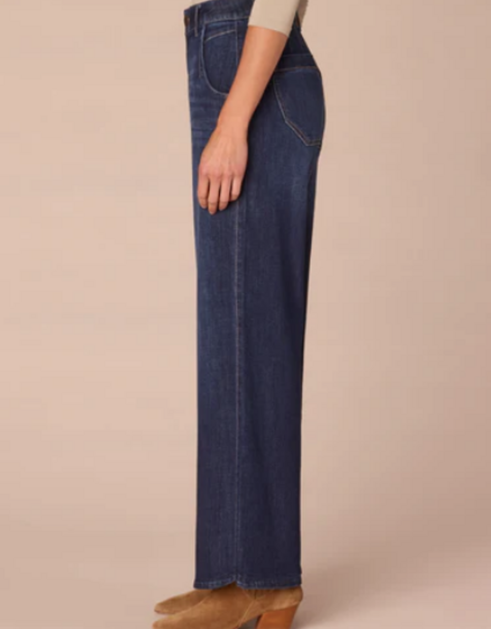 Democracy Democracy BP264HGEH Indigo Skyrise Petite Wide Leg Jeans w/Tulip Hem