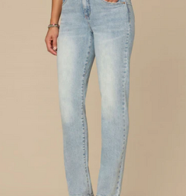 Democracy Democracy Mid-Rise Light Blue Straight Leg Jeans
