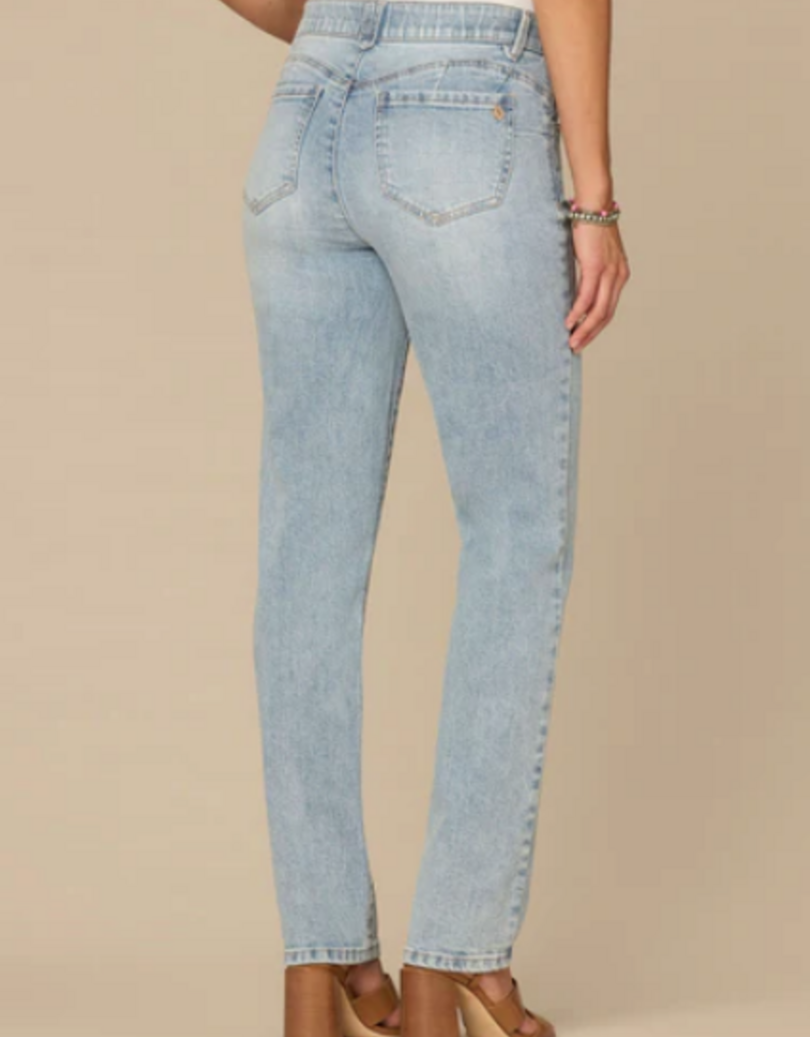Democracy Democracy B1560GQAW Mid-Rise Light Blue Straight Leg Jeans