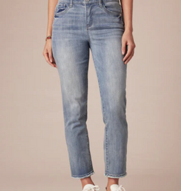 Democracy Democracy BP2697KE1 Petite Mid-Blue Slim Straight Jean w/Embroidered Cascading