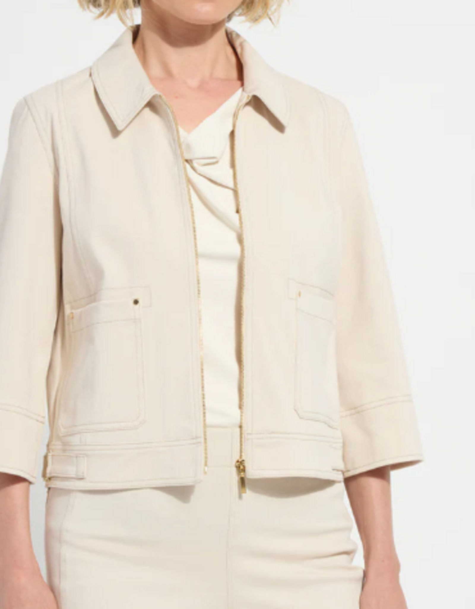 Lysse Lysse  Crisp Chino Nylah Detail Crop Jacket