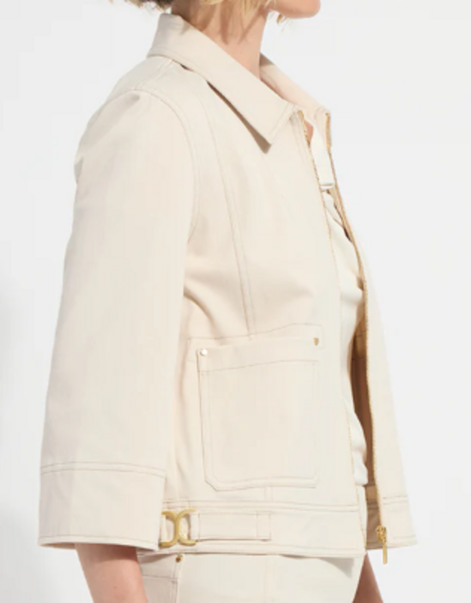 Lysse Lysse  Crisp Chino Nylah Detail Crop Jacket