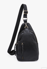 Jen and Co Jen & Co. Black Nikki Vegan Sling Pack Bag