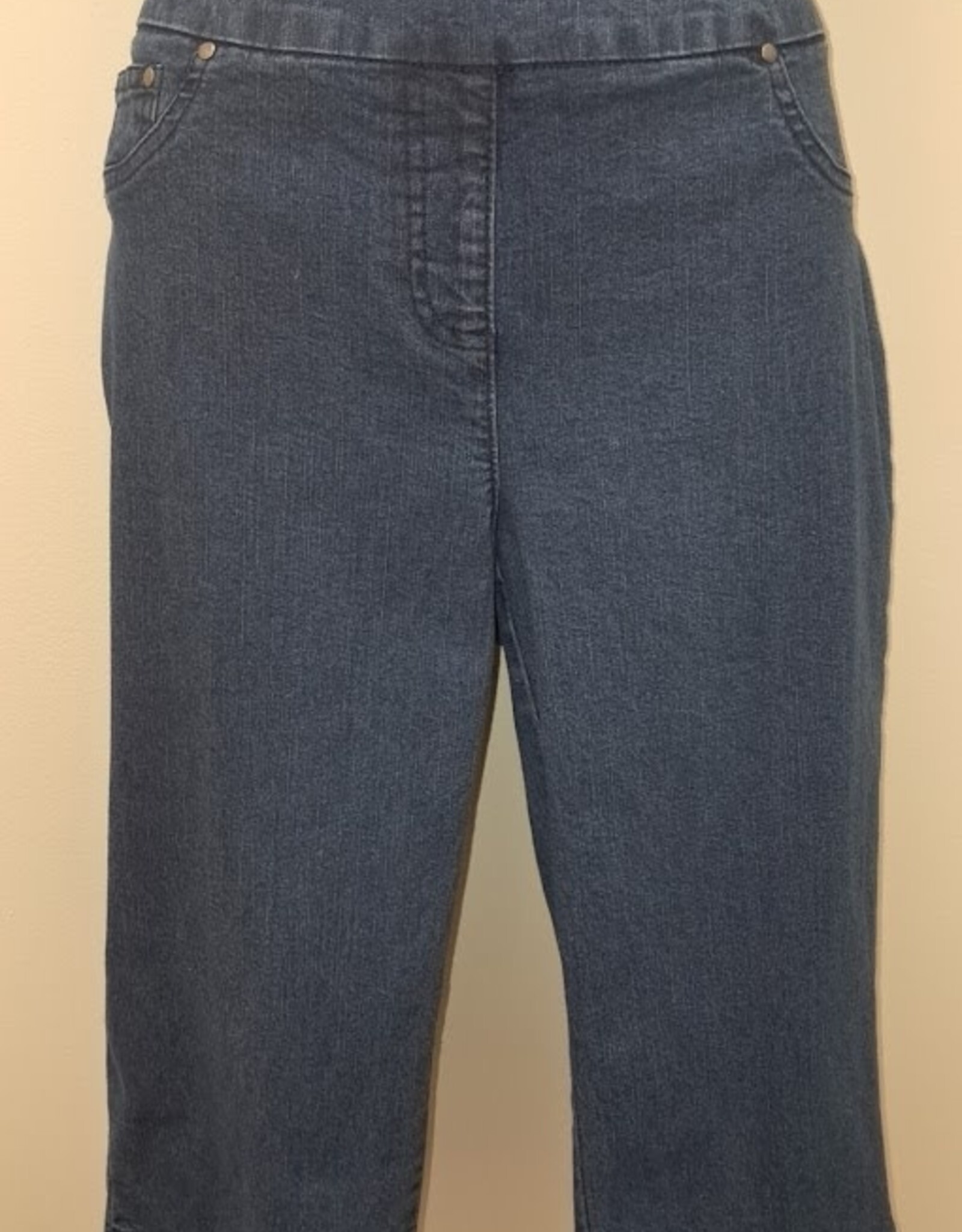 Ruby Rd Ruby Road Indigo  Denim Pull On Capri