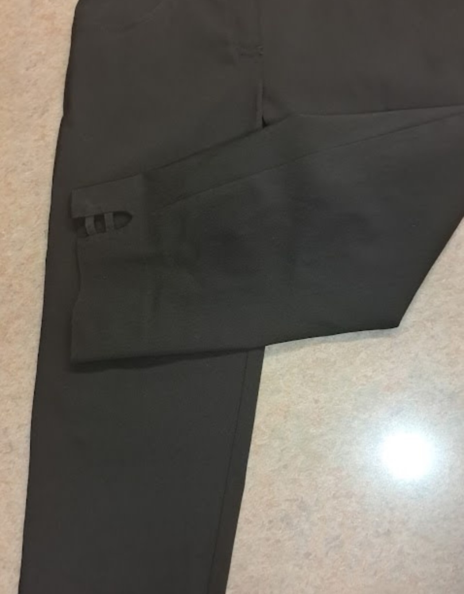 Ruby Rd Ruby Road Black Pull On Solar Tech Ladder Hem Capri