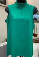 Beachtime Beach Time Emerald Green 1/4 Zip  UPF 50+ Sleeveless Top
