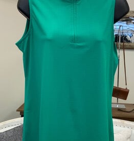 Beachtime Beach Time Emerald Green 1/4 Zip  UPF 50+ Sleeveless Top