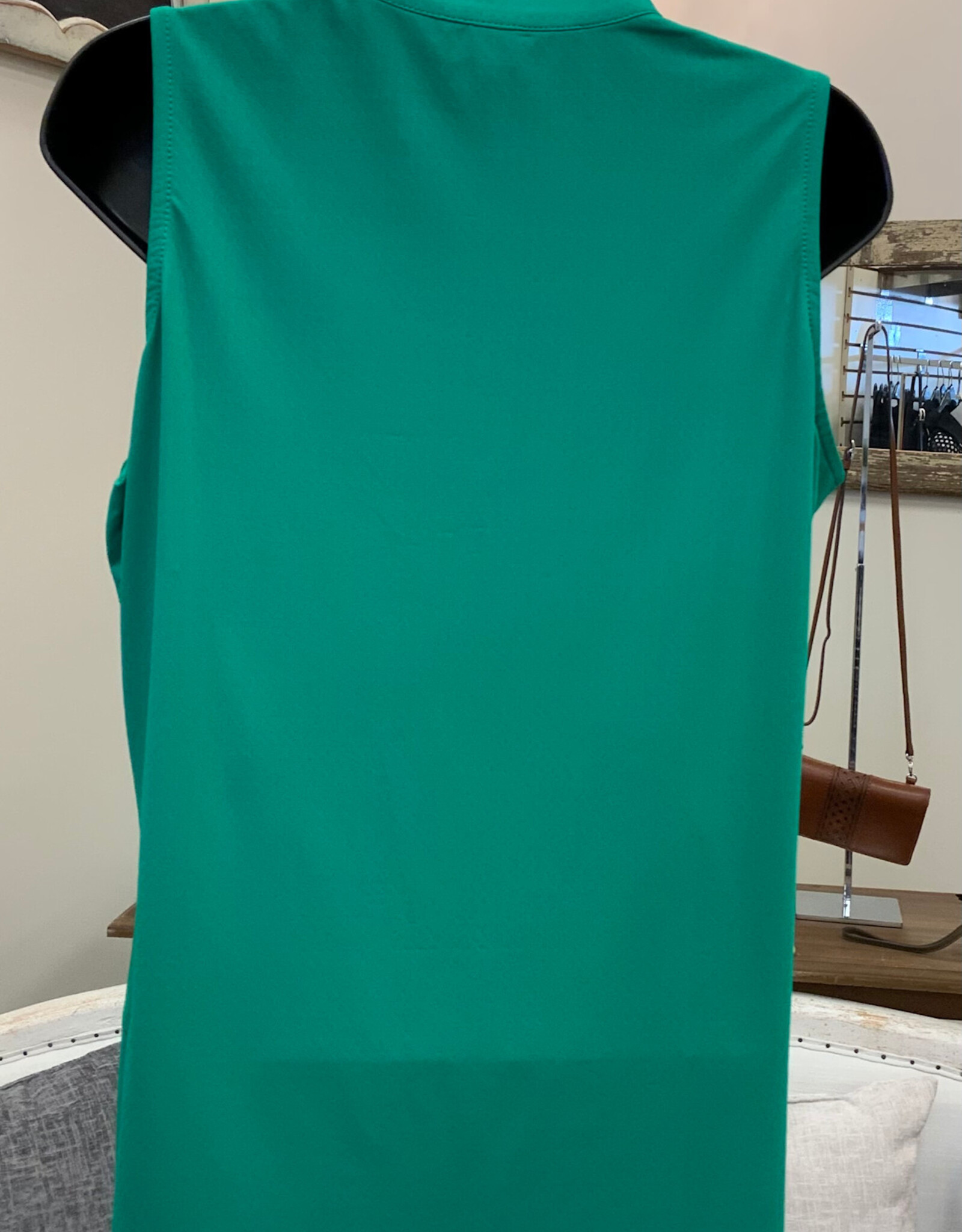 Beachtime Beach Time Emerald Green 1/4 Zip  UPF 50+ Sleeveless Top