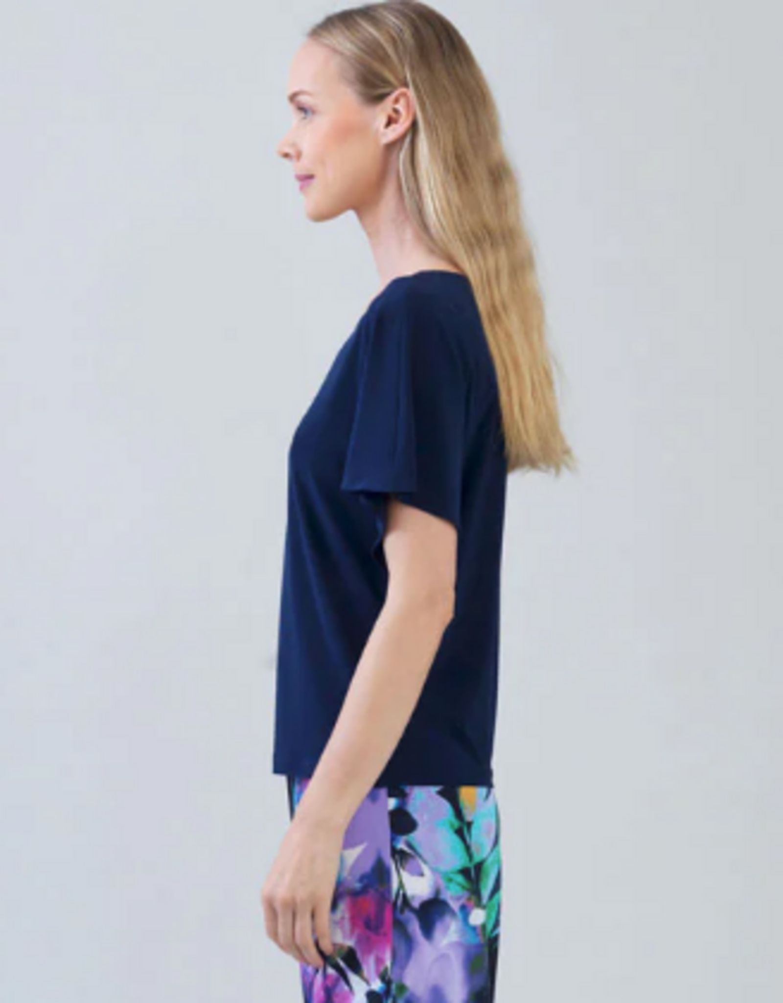 Clara Sun Woo Clara Sun Woo Caftan Flutter Sleeve  Round Neck Top