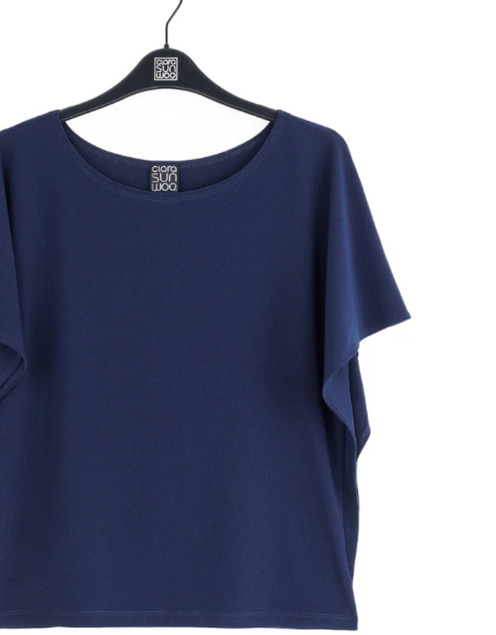 Clara Sun Woo Clara Sun Woo Caftan Flutter Sleeve  Round Neck Top