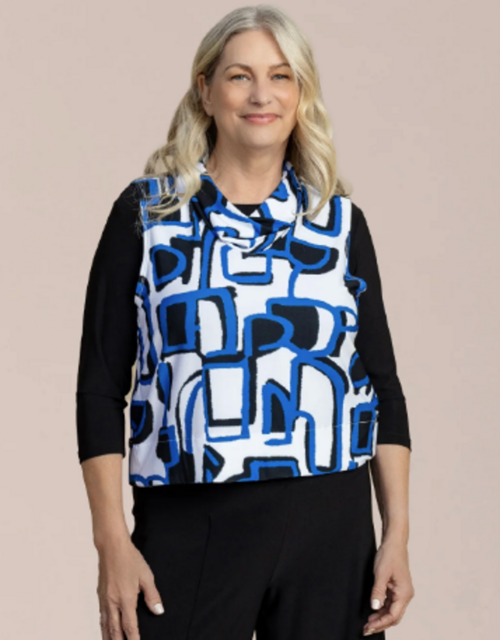 Sympli SYMPLI Electric Maze Top It Up Smock 3/4 Sleeve Top