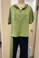 Pure Essence PURE essence 2401 Navy/Sage Pull On Elastic Waist Scuba Fabric Pant