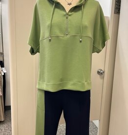 Pure Essence PURE essence 2401 Navy/Sage Pull On Elastic Waist Scuba Fabric Pant