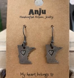 Anju / G A Designs Inc Anju Pewter Home State Earrings