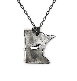 Anju / G A Designs Inc Anju Pewter Minnesota w/Loon Necklace