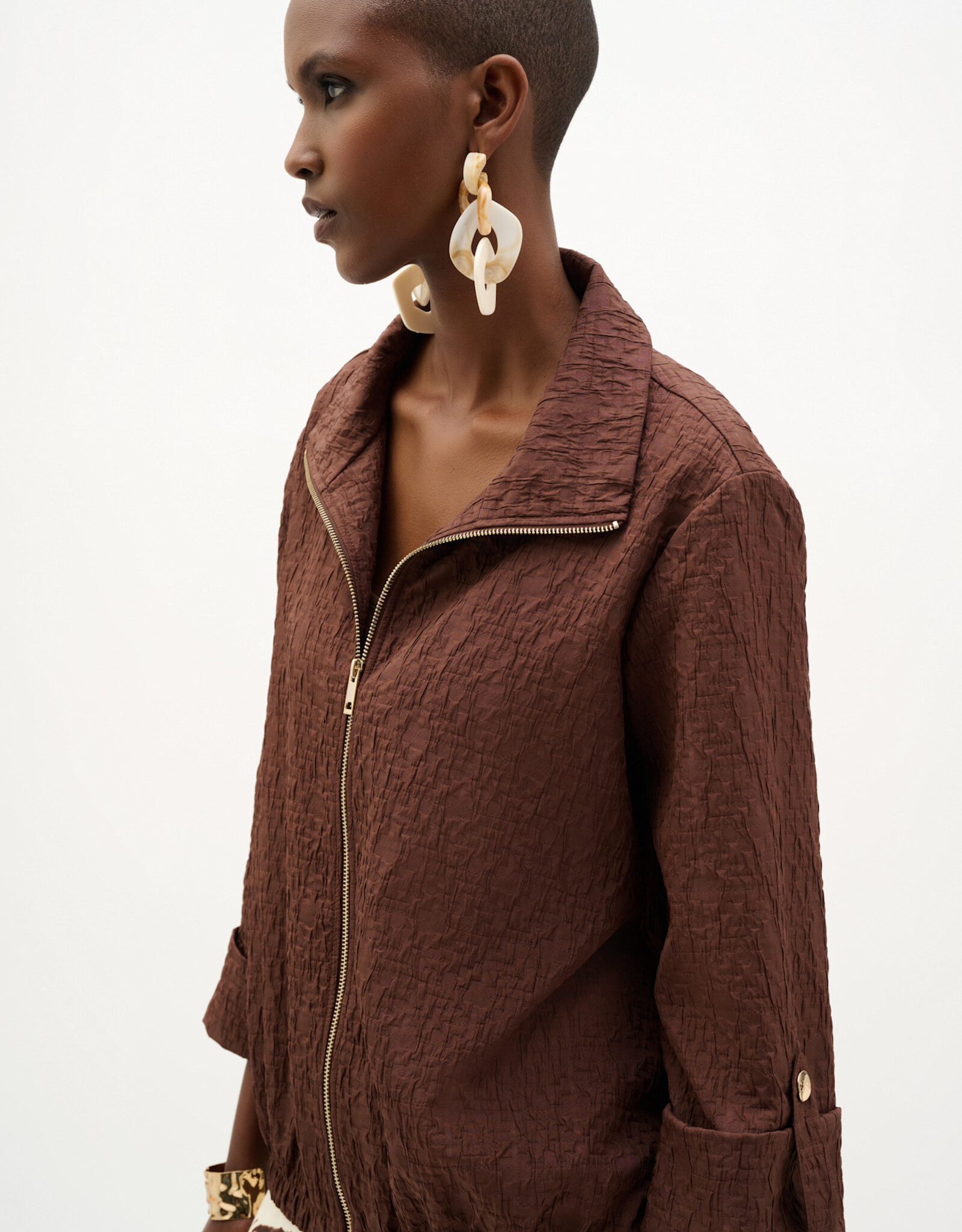 Joseph Ribkoff Joseph Ribkoff 262138 Mahogany Casual Hip-Length Jacket