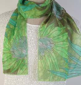 Mademoiselle Inc Mademoiselle  Floral w/Gold Outline Scarf