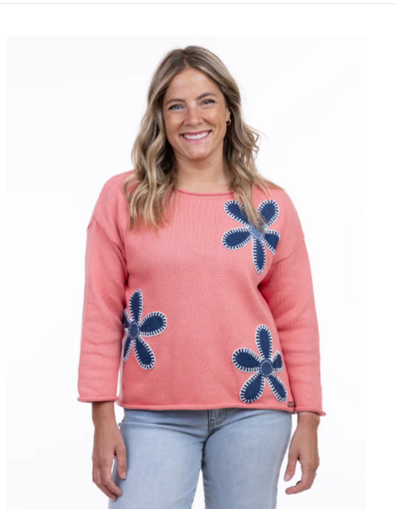 Shannon Passero Shannon Passero Watermelon Floral Print  Long Sleeve  Top