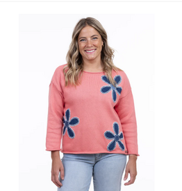 Shannon Passero Shannon Passero Watermelon Floral Print  Long Sleeve  Top