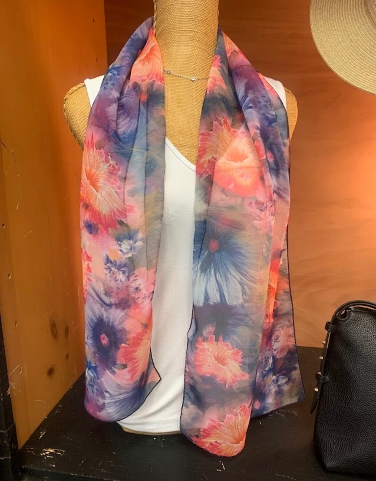 Mademoiselle Inc Mademoiselle M60-796 Soft Floral Scarf